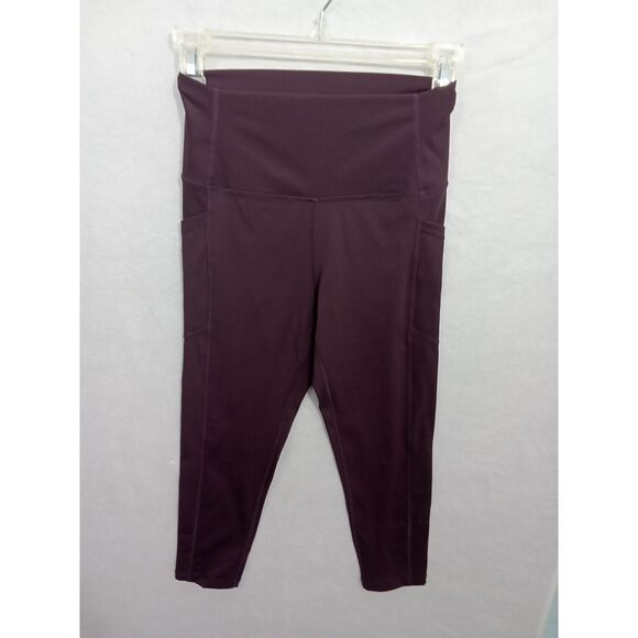 Zyia Active sz 4 purple yoga workout leggings capri stretch active wear - Picture 1 of 13